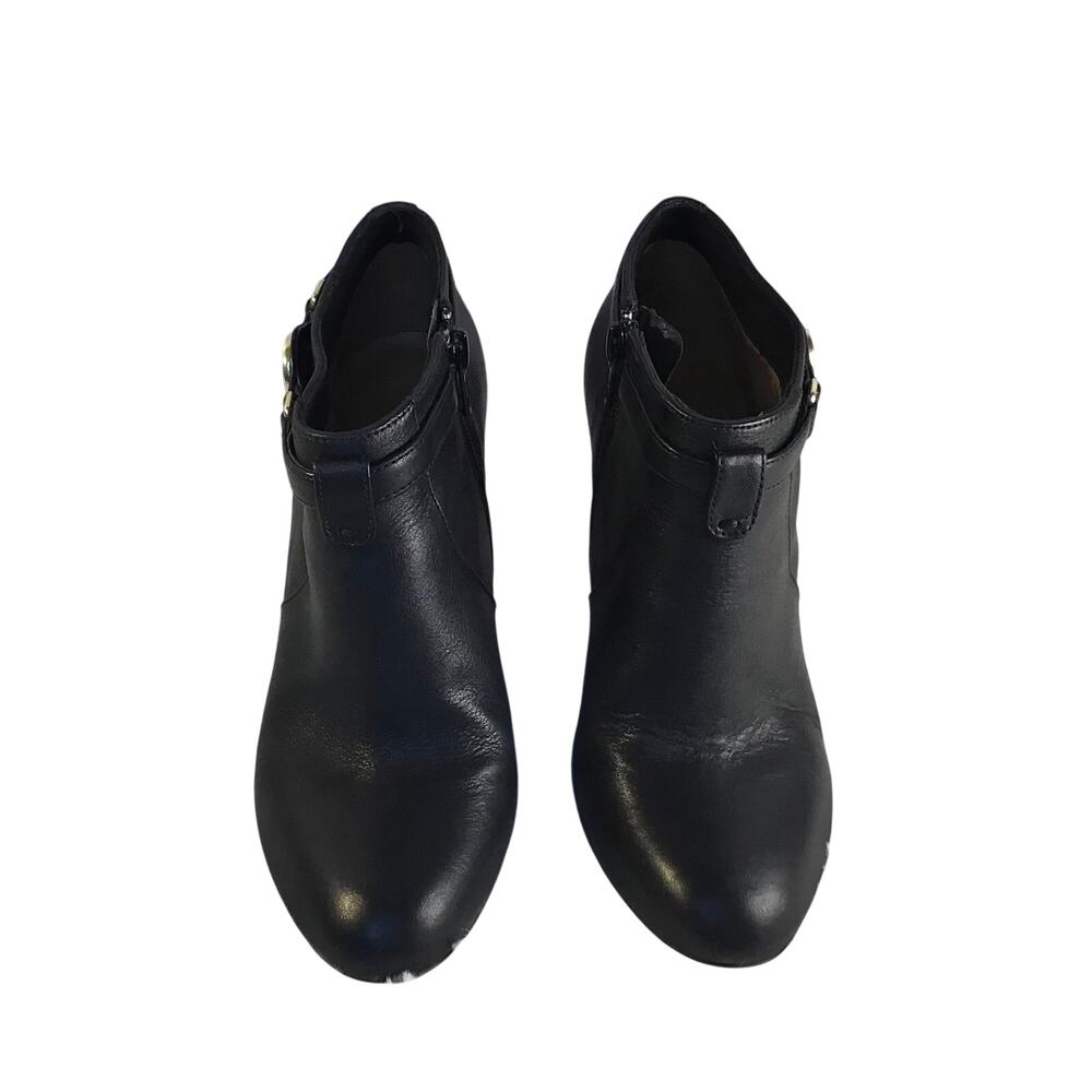 Coach Salene Cow Safari Leather Heeled  Booties Women’s SZ 6B